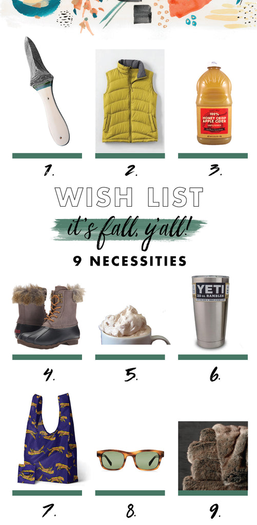 9 Necessities for Fall