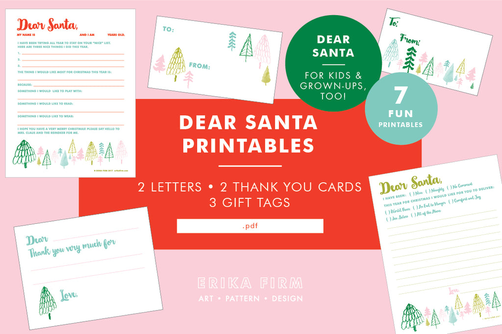Dear Santa Printables for Creative Market