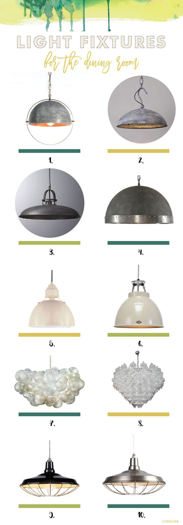10 Charming Dining Room Light Fixtures