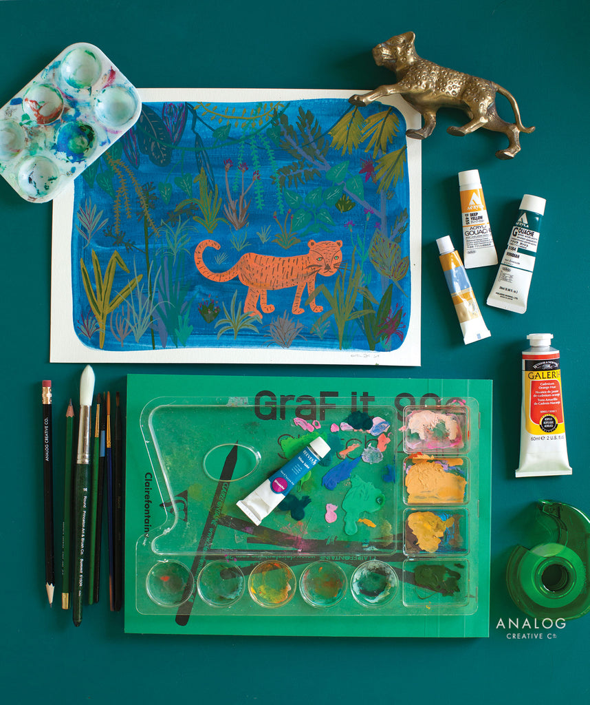 Sketchbook: Jungle Tiger Painting